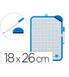 PIZARRA BLANCA LIDERPAPEL 18X26 CM DOBLE CARA LISA Y CUADRICULADA CON ROTULADOR Y BORRADOR