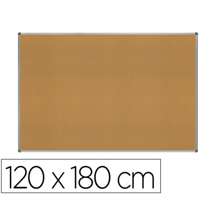PIZARRA CORCHO ROCADA MARCO ALUMINIO CON CANTONERAS 120X180 CM