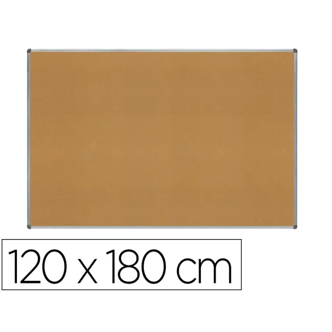 PIZARRA CORCHO ROCADA MARCO ALUMINIO CON CANTONERAS 120X180 CM