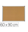 PIZARRA CORCHO ROCADA MARCO ALUMINIO CON CANTONERAS 60X90 CM