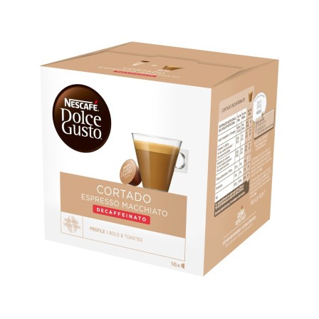 CAFE DOLCE GUSTO CORTADO DESCAFEINADO CAJA MONODOSIS DE 16 UNIDADES
