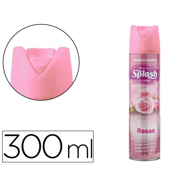 AMBIENTADOR SPRAY SPLASH AROMA ROSAS BOTE DE 300 ML