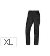 PANTALON DE TRABAJO DELTAPLUS CON CINTURA ELASTICA 7 BOLSILLOS COLOR GRIS-ROJO TALLA XL