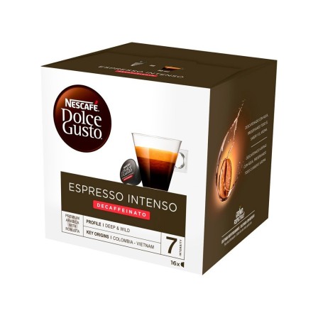 CAFE DOLCE GUSTO ESPRESSO INTENSO DESCAFEINADO INTENSIDAD 7 MONODOS...