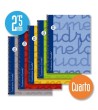 Cuaderno espiral cuarto 80 hojas. Cubierta extra dura AZUL . Cuadrovía 2