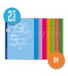 Libreta grapa A4 50 hojas. Cubierta cartoncillo plastificado. Cuadrovía 2
