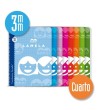 Cuaderno espiral cuarto 40 hojas. Cubierta cartoncillo plastificado. Cuadrovía 3mm.