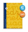 Cuaderno espiral cuarto 80 hojas. Cubierta extra dura NARANJA. Cuadrovía 4mm.