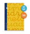 Cuaderno espiral FOLIO 80 hojas. Cubierta extra dura NARANJA.  Cuadrovía 2