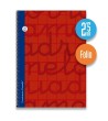 Cuaderno espiral FOLIO 80 hojas. Cubierta extra dura ROJO  Cuadrovía 2