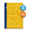 Cuaderno espiral FOLIO 80 hojas. Cubierta extra dura NARANJA.  Cuadrovía 3mm.