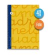 Cuaderno espiral FOLIO 80 hojas. Cubierta extra dura NARANJA.  Cuadrovía 4mm.