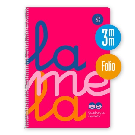 Cuaderno espiral Folio 80 hojas, 90 grs. Cubierta polipropileno flu...