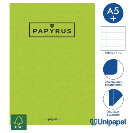 LIBRETAS GRAPA TAPA GOFRADA UNIPAPYRUS13 - A5+ - 48H - PAUTA 2,5MM - 90G - COLORES SURTIDOS