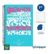 CUADERNO ESPIRAL TAPA POLIPROPILENO GUERRERO 08 - UNICLASE -  FOLIO 80H - CUADRÍCULA 4X4 - 90G -  COLORES SURTIDOS