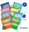CUADERNO ESPIRAL TAPA POLIPROPILENO GUERRERO 08 - UNICLASE -  CUARTO 80H - CUADRÍCULA 4X4 - 90G -  COLORES SURTIDOS