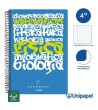 CUADERNO ESPIRAL TAPA POLIPROPILENO GUERRERO 08 - UNICLASE -  CUARTO 80H - CUADRÍCULA 4X4 - 90G -  COLORES SURTIDOS