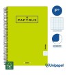CUADERNO ESPIRAL  TAPA  BLANDA   PAPYRUS01-UNICLASIC - FOLIO - 80H - MILIMETRADO - 90G - COLORES SURTIDOS