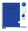 CUADERNO ESPIRAL  TAPA  BLANDA   PAPYRUS01-UNICLASIC - FOLIO - 80H - MILIMETRADO - 90G - COLORES SURTIDOS