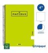 CUADERNO ESPIRAL  TAPA  BLANDA   PAPYRUS01-UNICLASIC - CUARTO - 80H - LISO - 90G - COLORES SURTIDOS