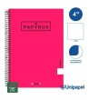 CUADERNO ESPIRAL  TAPA  BLANDA   PAPYRUS01-UNICLASIC - CUARTO - 80H - LISO - 90G - COLORES SURTIDOS