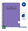 CUADERNO ESPIRAL  TAPA  BLANDA   PAPYRUS01-UNICLASIC - CUARTO - 80H - 1 LINEA - 90G - COLORES SURTIDOS