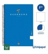 CUADERNO ESPIRAL  TAPA  BLANDA  GUERRERO01-UNICLASIC - FOLIO - 80H - LISO - 90G - COLORES SURTIDOS