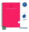 CUADERNO ESPIRAL  TAPA  BLANDA  GUERRERO01-UNICLASIC - FOLIO - 80H - LISO - 90G - COLORES SURTIDOS