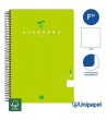 CUADERNO ESPIRAL  TAPA  BLANDA  GUERRERO01-UNICLASIC - FOLIO - 80H - LISO - 90G - COLORES SURTIDOS