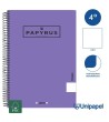 CUADERNO ESPIRAL  TAPA  POLIPROPILENO  PAPYRUS08-UNICLASIC - CUARTO - 80H - LISO - 90G - COLORES SURTIDOS