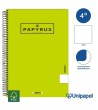 CUADERNO ESPIRAL  TAPA  POLIPROPILENO  PAPYRUS08-UNICLASIC - CUARTO - 80H - LISO - 90G - COLORES SURTIDOS