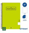 CUADERNO ESPIRAL  TAPA  POLIPROPILENO  PAPYRUS08-UNICLASIC - CUARTO - 80H - 1 LINEA - 90G - COLORES SURTIDOS