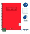 CUADERNO ESPIRAL  TAPA  POLIPROPILENO  PAPYRUS08-UNICLASIC - CUARTO - 80H - CUADRÍCULA 4MM - 90G - COLORES SURTIDOS