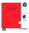 CUADERNO ESPIRAL  TAPA  POLIPROPILENO  PAPYRUS08-UNICOLOR5 - A4+ - 120H - CUADRÍCULA 5MM - 90G - COLORES SURTIDOS