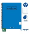 CUADERNO ESPIRAL  TAPA  POLIPROPILENO  PAPYRUS08-UNICOLOR5 - A4+ - 120H - CUADRÍCULA 5MM - 90G - COLORES SURTIDOS