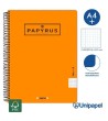 CUADERNO ESPIRAL  TAPA  POLIPROPILENO  PAPYRUS08-UNICOLOR5 - A4+ - 120H - CUADRÍCULA 5MM - 90G - COLORES SURTIDOS