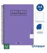 CUADERNO ESPIRAL  TAPA  POLIPROPILENO  PAPYRUS08-UNICOLOR5 - A4+ - 120H - CUADRÍCULA 5MM - 90G - COLORES SURTIDOS