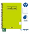 CUADERNO ESPIRAL  TAPA  POLIPROPILENO  PAPYRUS08-UNICOLOR5 - A4+ - 120H - CUADRÍCULA 5MM - 90G - COLORES SURTIDOS