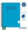 CUADERNO ESPIRAL  TAPA  POLIPROPILENO  PAPYRUS08-UNICOLOR5 - A4+ - 120H - CUADRÍCULA 5MM - 90G - COLORES SURTIDOS