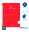 CUADERNO ESPIRAL  TAPA  POLIPROPILENO GUERRERO08-UNICLASIC - FOLIO - 80H - 1 LINEA - 90G - COLORES SURTIDOS