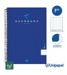 CUADERNO ESPIRAL  TAPA  POLIPROPILENO GUERRERO08-UNICLASIC - FOLIO - 80H - CUADRÍCULA 4MM - 90G - COLORES SURTIDOS