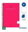 CUADERNO ESPIRAL  TAPA  POLIPROPILENO GUERRERO08-UNICLASIC - CUARTO - 80H - PAUTA 3