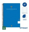 CUADERNO ESPIRAL  TAPA  POLIPROPILENO GUERRERO08-UNICLASIC - CUARTO - 80H - CUADRÍCULA 4MM - 90G - COLORES SURTIDOS