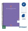 CUADERNO ESPIRAL  TAPA  POLIPROPILENO GUERRERO08-UNICLASIC - CUARTO - 80H - CUADRÍCULA 4MM - 90G - COLORES SURTIDOS