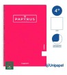 CUADERNO ESPIRAL  TAPA CONTRACOLADA PAPYRUS03-UNICLASIC - CUARTO - 80H - LISO - 90G - COLORES SURTIDOS