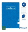 CUADERNO ESPIRAL  TAPA CONTRACOLADA PAPYRUS03-UNICLASIC - CUARTO - 80H - CUADRÍCULA 4MM - 90G - COLORES SURTIDOS