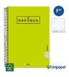 CUADERNO ESPIRAL  TAPA EXTRADURA    PAPYRUS04-UNICLASIC - FOLIO - 80H - CUADRÍCULA 5MM - 90G - COLORES SURTIDOS