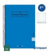 CUADERNO ESPIRAL  TAPA EXTRADURA    PAPYRUS04-UNICLASIC - FOLIO - 80H - CUADRÍCULA 5MM - 90G - COLORES SURTIDOS