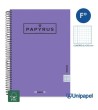 CUADERNO ESPIRAL  TAPA EXTRADURA    PAPYRUS04-UNICLASIC - FOLIO - 80H - CUADRÍCULA 5MM - 90G - COLORES SURTIDOS