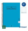 CUADERNO ESPIRAL  TAPA EXTRADURA    PAPYRUS04-UNICLASIC - FOLIO - 80H - CUADRÍCULA 5MM - 90G - COLORES SURTIDOS